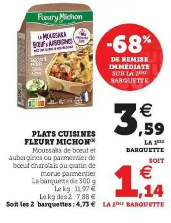 U Express Plats Cuisinés Fleury Michon offre