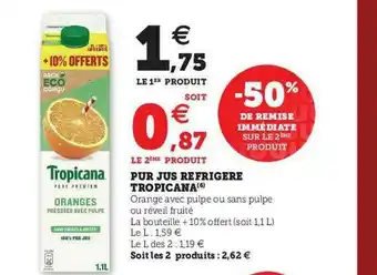 U Express Pur Jus Réfrigéré Tropicana offre