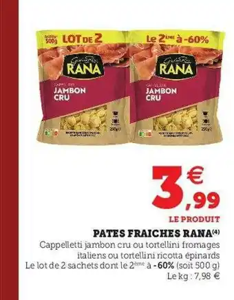 U Express Pâtes Fraîches Rana offre