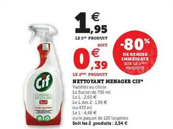 U Express Nettoyant Ménager Cif offre
