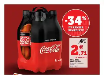 U Express Coca-cola Sans Sucres offre