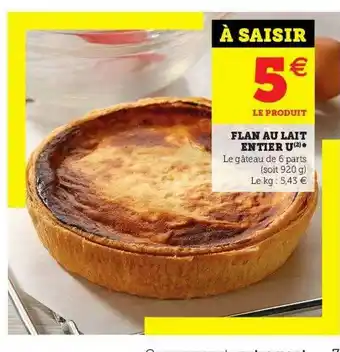 U Express Flan Au Lait Entier U offre