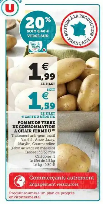 U Express Pomme De Terre De Consommation à Chair Ferme U offre