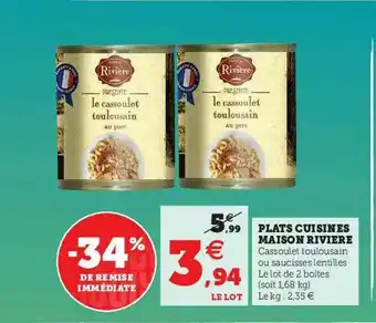 U Express Plats Cuisinés Maison Rivière offre