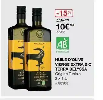 Costco Huile D'olive Vierge Extra Bio Terra Delyssa offre