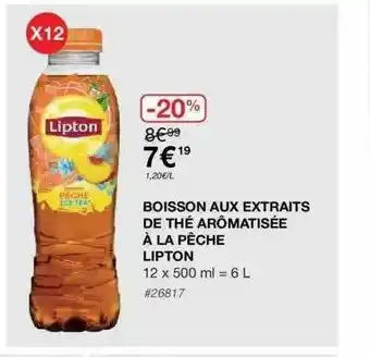 Boisson Aux Extraits De ThĂ© AromatisĂ©e Ă La PĂȘche Lipton