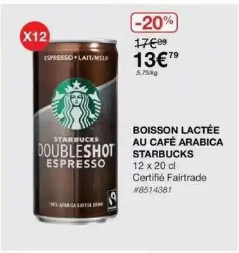 Boisson Lactée Au Café Arabica Starbucks