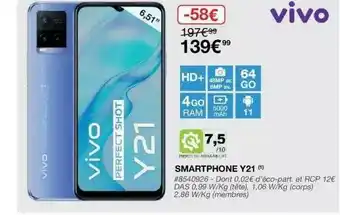 Costco Smartphone Y21 Vivo offre