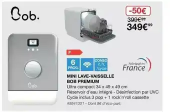 Costco Mini Lave-vaisselle Bob Premium offre