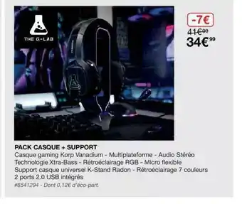 Costco Pack Casque + Support offre