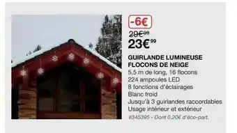 Costco Guirlande Lumineuse Flocons De Neige offre