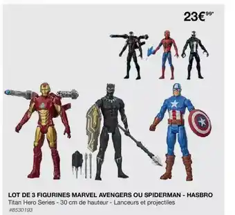 Costco Lot De 3 Figurines Marvel Avengers Ou Spiderman - Hasbro offre