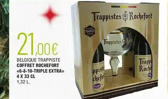 La Vignery Belgique Trappiste Coffret Rochefort «6-8-10 Triple Extra » 4 X 33 Cl offre