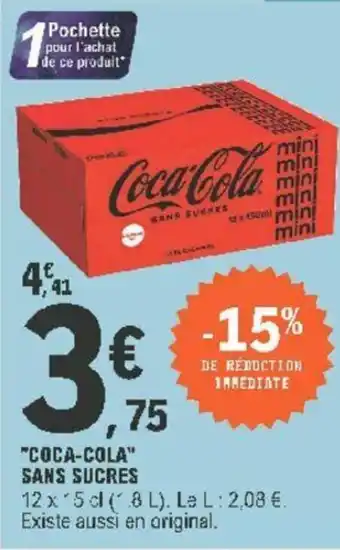 E.Leclerc Coca-Cola Sans Sucres offre