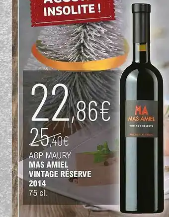 Aop Amiel Vintage Réserve 2014