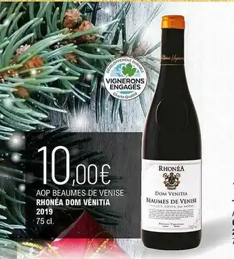 La Vignery Aop Beaumes De Venise Rhonéa Dom Vénitia 2019 offre
