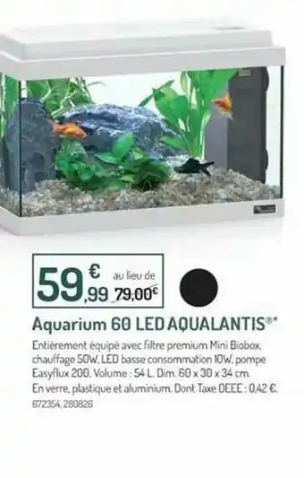 Botanic Aquarium 60 Led Aqualantis offre