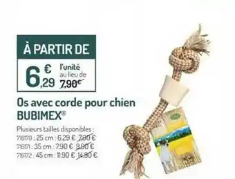 Os Avec Corde Pour Chien Bubimex