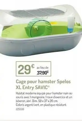 Cage Pour Hamster Spelos Xl Entry Savic