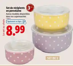 Lidl Set de récipients en porcelaine offre