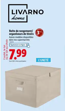 Lidl LIVARNO home Boîte de rangement/organiseurs de tiroirs offre