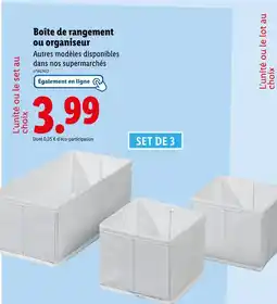 Lidl Boîte de rangement ou organisateur offre