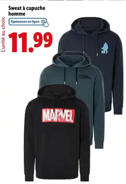 Lidl MARVEL Sweat à capuche homme offre