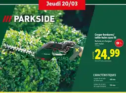 Lidl PARKSIDE Coupe-bordures/ taille-haies sans fil offre