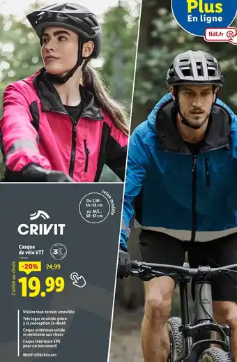 Lidl CRIVIT Casque de vélo VTT offre