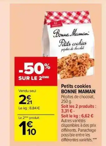 Carrefour Market Petits Cookies Bonne Maman -50% Sur Le 2ème offre