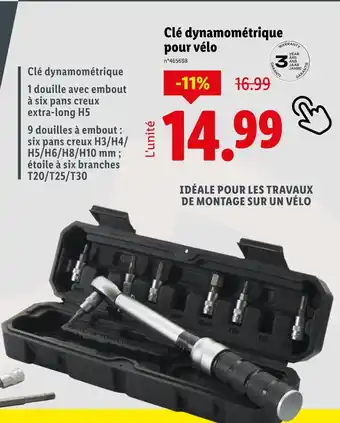 Lidl Clé dynamométrique pour vélo offre