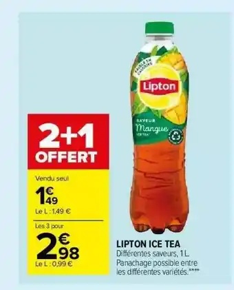 Carrefour Market Lipton Ice Tea 2+1 Offert offre