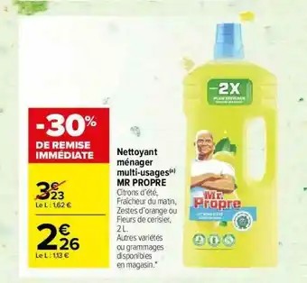 Carrefour Market Nettoyant Ménager Multi-usages Mr Propre -30% De Remise Immédiate offre