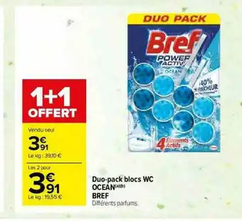 Carrefour Market Duo-pack Blocs Wc Ocean Bref 1+1 Offert offre