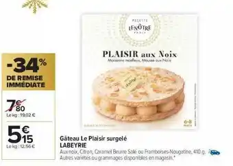 Carrefour Market Gâteau De Plaisir Surgelé Labeyrie -34% De Remise Immédiate offre