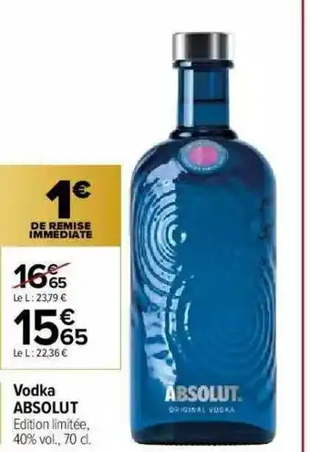 Carrefour Market Vodka Absolut offre
