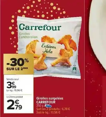 Carrefour Market Girolles Surgelées Carrefour -30% Sur Le 2ème offre