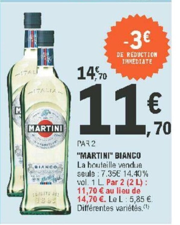 Promo Martini Bianco chez E.Leclerc