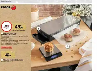 Intermarché Hyper Machine Sous Vide + Balance De Cuisine Fagor offre