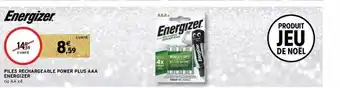 Intermarché Hyper Piles Rechargeable Power Plus Aaa Energizer offre