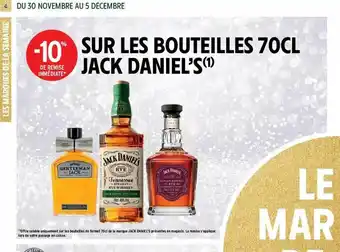 Intermarché Hyper Bouteilles 70cl Jack Daniel's offre