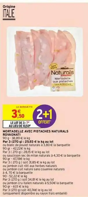 Mortadelle Avec Pistaches Naturals Rovagnati