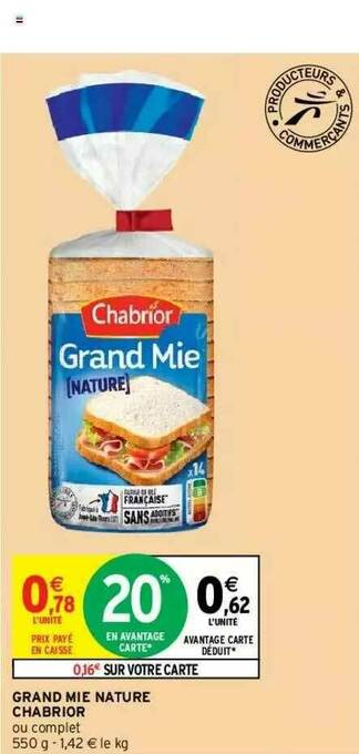 Intermarché Hyper Grand Mie Nature Chabrior offre
