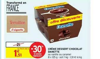 Intermarché Hyper Crème Dessert Chocolat Danette offre