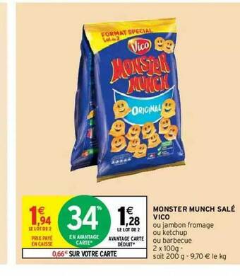 Intermarché Hyper Monster Munch Salé Vico offre