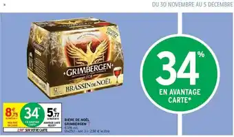 Intermarché Hyper Bière De Noël Grimbergen offre