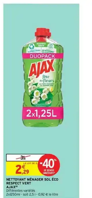 Intermarché Hyper Nettoyant Ménager Sol éco Respect Vert offre