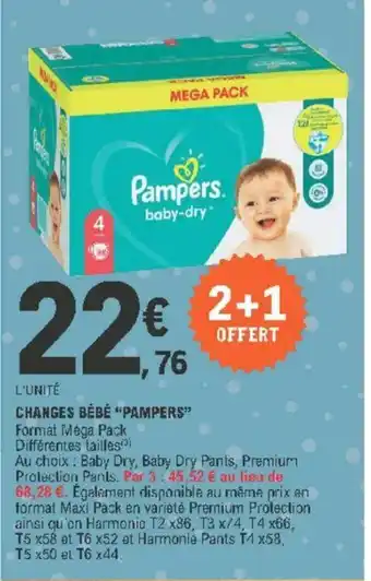 E.Leclerc Changes Bébé Pampers offre