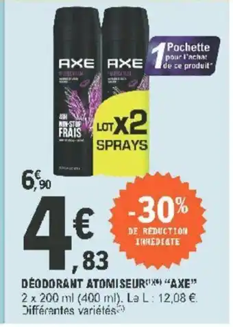 E.Leclerc Déodorant Atomiseur Axe offre