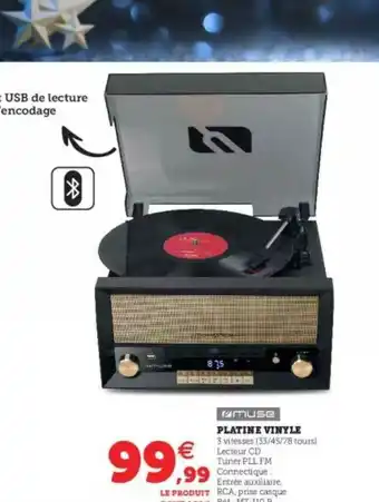 Super U Platine Vinyle Muse offre